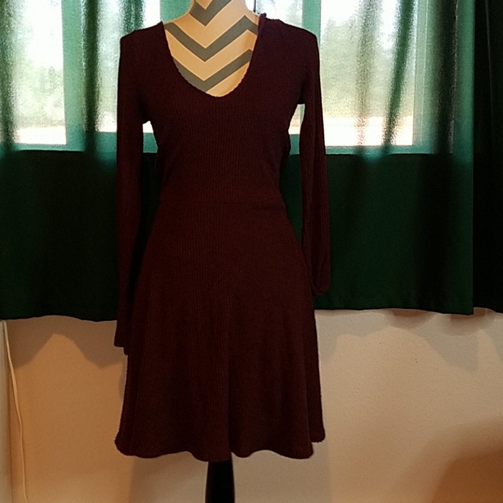 Hollister Maroon Sweater Dress